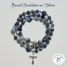 Load image into Gallery viewer, Brazil Sodalite Rosary Bracelet