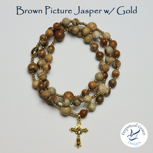 Load image into Gallery viewer, Brown Picture Jasper Rosary Bracelet