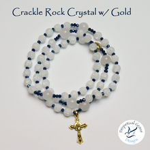 Load image into Gallery viewer, Crackle Rock Crystal w/ White Quartzite Rosary Bracelet