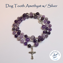 Load image into Gallery viewer, Dog Tooth Amethyst Rosary Bracelet