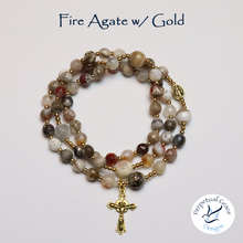 Load image into Gallery viewer, Fire Agate Rosary Bracelet