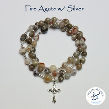 Load image into Gallery viewer, Fire Agate Rosary Bracelet