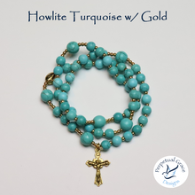 Load image into Gallery viewer, Howlite Turquoise Rosary Bracelet