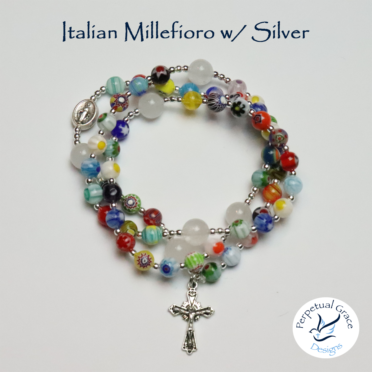 Murano glass deals rosary bracelet