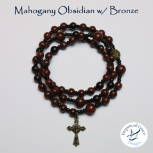 Load image into Gallery viewer, Mahogany Obsidian Rosary Bracelet