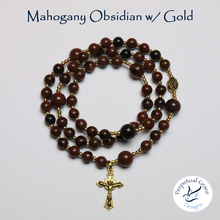 Load image into Gallery viewer, Mahogany Obsidian Rosary Bracelet