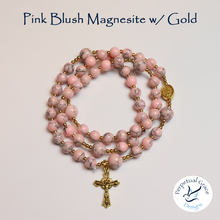 Load image into Gallery viewer, Pink Blush Magnesite Rosary Bracelet
