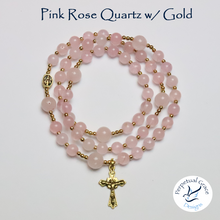 Load image into Gallery viewer, Pink Rose Quartz Rosary Bracelet