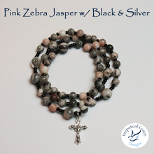 Load image into Gallery viewer, Pink Zebra Jasper Rosary Bracelet