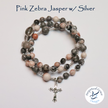 Load image into Gallery viewer, Pink Zebra Jasper Rosary Bracelet