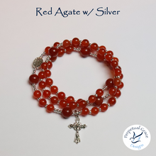 Load image into Gallery viewer, Red Agate Rosary Bracelet