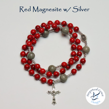 Load image into Gallery viewer, Red Magnesite Rosary Bracelet