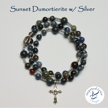 Load image into Gallery viewer, Sunset Dumortierite Rosary Bracelet