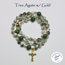 Load image into Gallery viewer, Tree Agate Rosary Bracelet