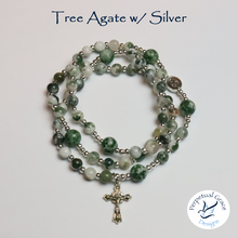 Load image into Gallery viewer, Tree Agate Rosary Bracelet