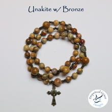Load image into Gallery viewer, Unakite Rosary Bracelet
