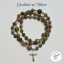 Load image into Gallery viewer, Unakite Rosary Bracelet