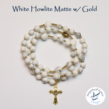 Load image into Gallery viewer, White Howlite Matte Rosary Bracelet