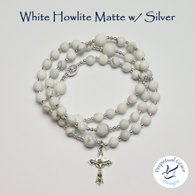 Load image into Gallery viewer, White Howlite Matte Rosary Bracelet