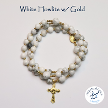 Load image into Gallery viewer, White Howlite Rosary Bracelet