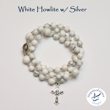 Load image into Gallery viewer, White Howlite Rosary Bracelet