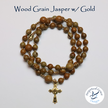 Load image into Gallery viewer, Wood Grain Jasper Rosary Bracelet