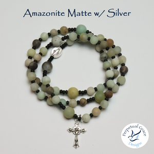 Amazonite Matte Rosary Bracelet