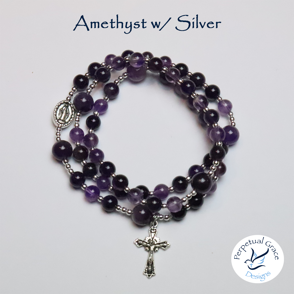 Amethyst rosary bracelet discount