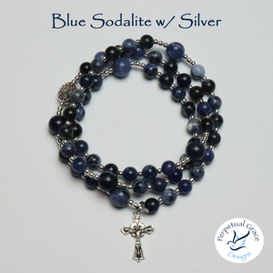 Blue Sodalite Rosary Bracelet