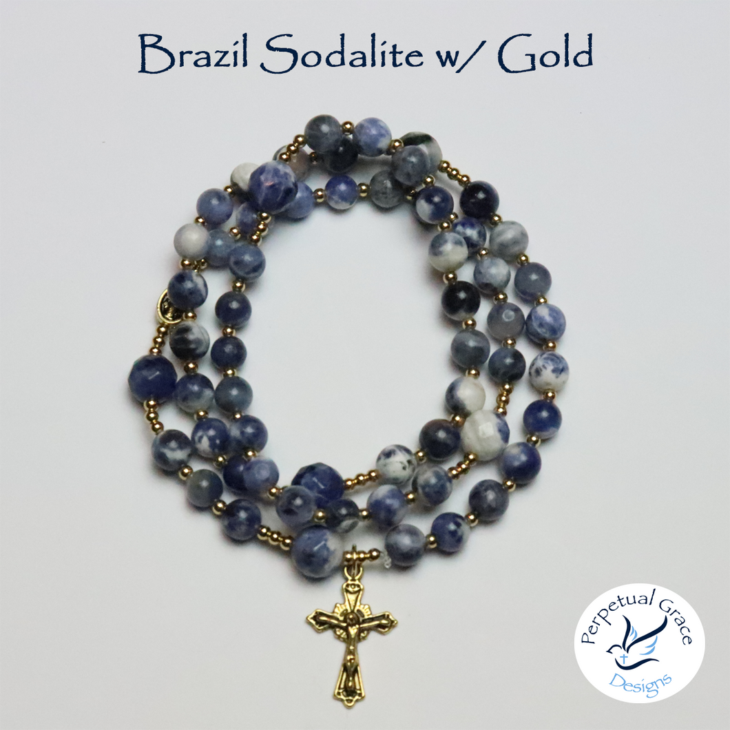 Brazil Sodalite Rosary Bracelet