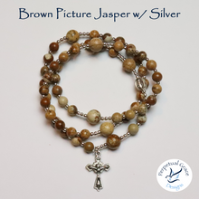 Load image into Gallery viewer, Brown Picture Jasper Rosary Bracelet
