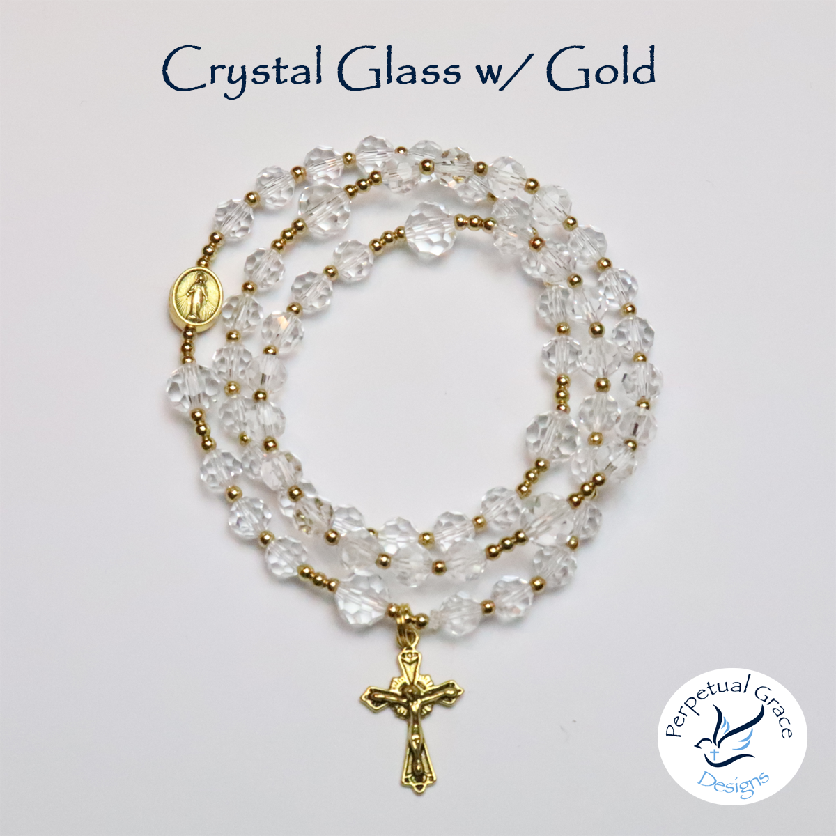 Crystal deals rosary bracelet