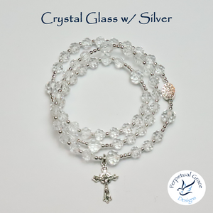 Crystal Glass Rosary Bracelet