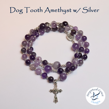 Load image into Gallery viewer, Dog Tooth Amethyst Rosary Bracelet
