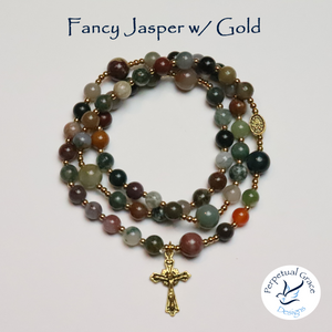 Fancy Jasper Rosary Bracelet
