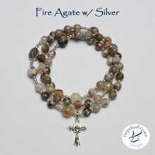 Load image into Gallery viewer, Fire Agate Rosary Bracelet
