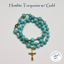 Load image into Gallery viewer, Howlite Turquoise Rosary Bracelet
