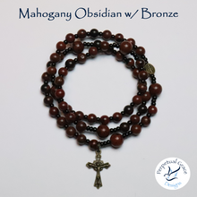 Load image into Gallery viewer, Mahogany Obsidian Rosary Bracelet
