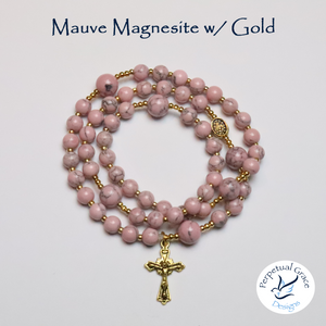 Mauve Magnesite Rosary Bracelet