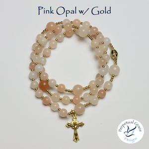 Pink Opal Rosary Bracelet