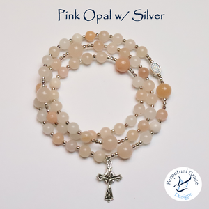 Pink Opal Rosary Bracelet