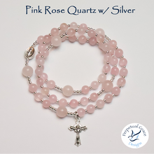 Load image into Gallery viewer, Pink Rose Quartz Rosary Bracelet

