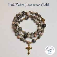 Load image into Gallery viewer, Pink Zebra Jasper Rosary Bracelet
