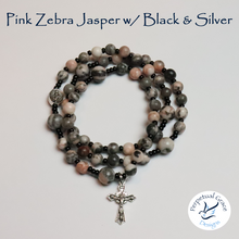 Load image into Gallery viewer, Pink Zebra Jasper Rosary Bracelet
