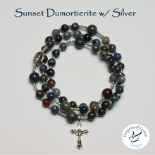 Load image into Gallery viewer, Sunset Dumortierite Rosary Bracelet
