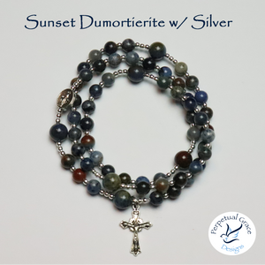 Sunset Dumortierite Rosary Bracelet