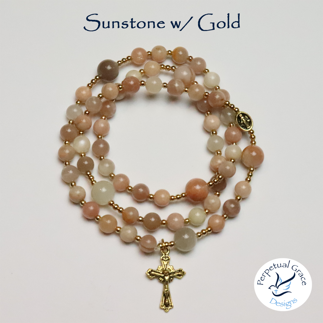 Sunstone Rosary Bracelet