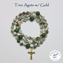Load image into Gallery viewer, Tree Agate Rosary Bracelet
