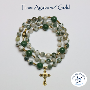 Tree Agate Rosary Bracelet