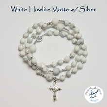Load image into Gallery viewer, White Howlite Matte Rosary Bracelet
